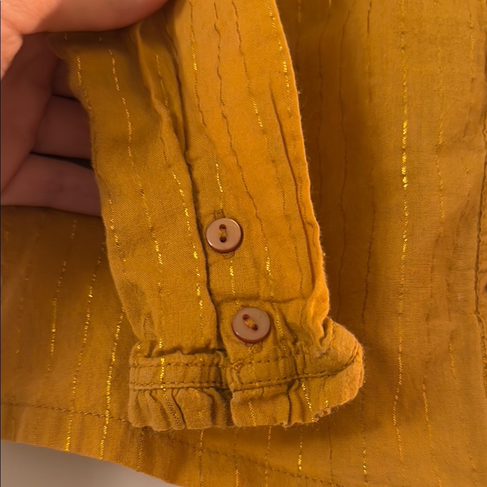 Kids Mustard Yellow Ruffled blouse - Picture 3 of 3